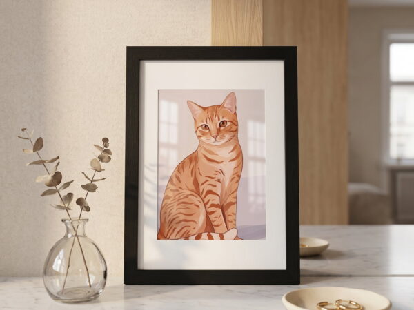 retrato gato estilo contemporaneo