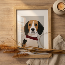 retrato perro interior