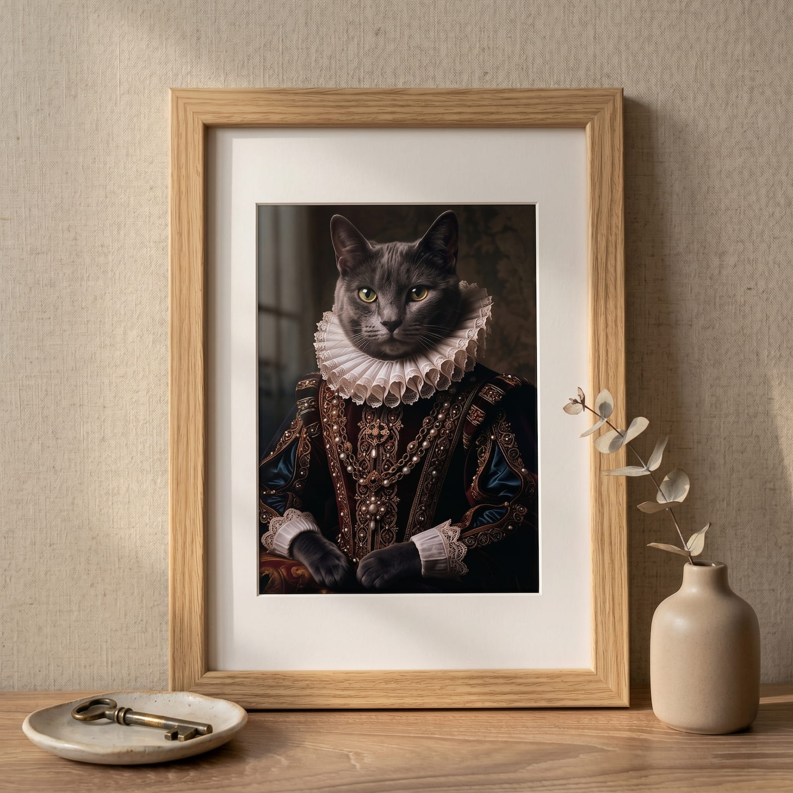 retrato gato estilo aristocrata