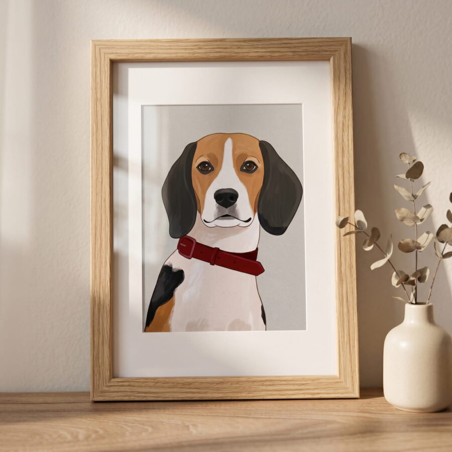 Retrato de Perro - Estilo Contemporáneo 20x30 cm